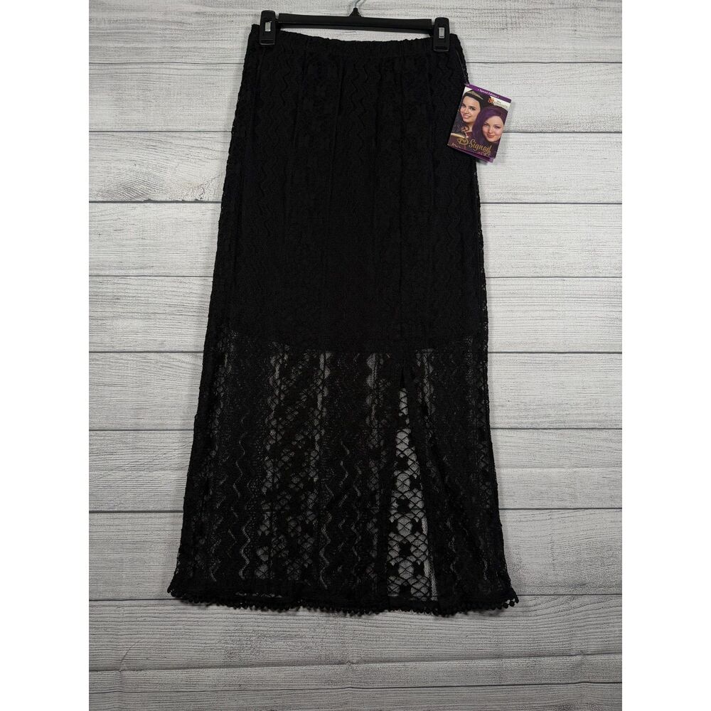 Disney D-Signed Descendants Girls L 14/16 Black Lace Maxi Skirt NWT 4110